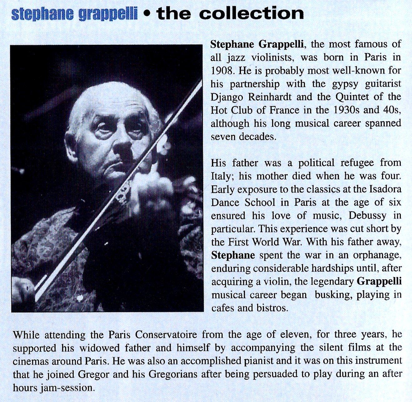 CDs: Stéphane Grappelli THE COLLECTION Alan Clare... Jazz Bop 2CD – Gebraucht aus Kandergrund von Sososo 4