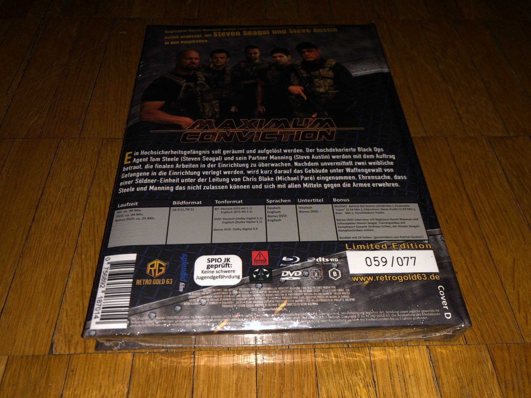 Tutti i DVDs: Maximum Conviction - MEDIABOOK - WATTIERT - D - UNCUT – Nuovo e nell'imballaggio originale da Basel venduto da havsok 1