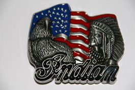 Metall Gürtelschnalle INDIAN