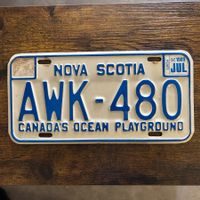 🇨🇦 Autoschild, Nova Scotia AWK-480 - Kanada 