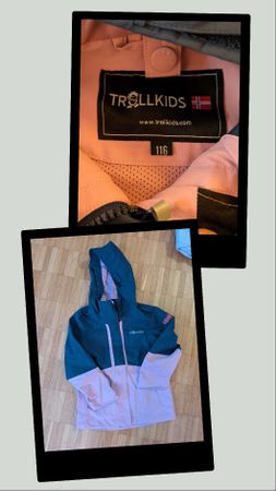 Trollkids Jacke Kinder Grösse 116 alt rosa/tuerkis guter Zus