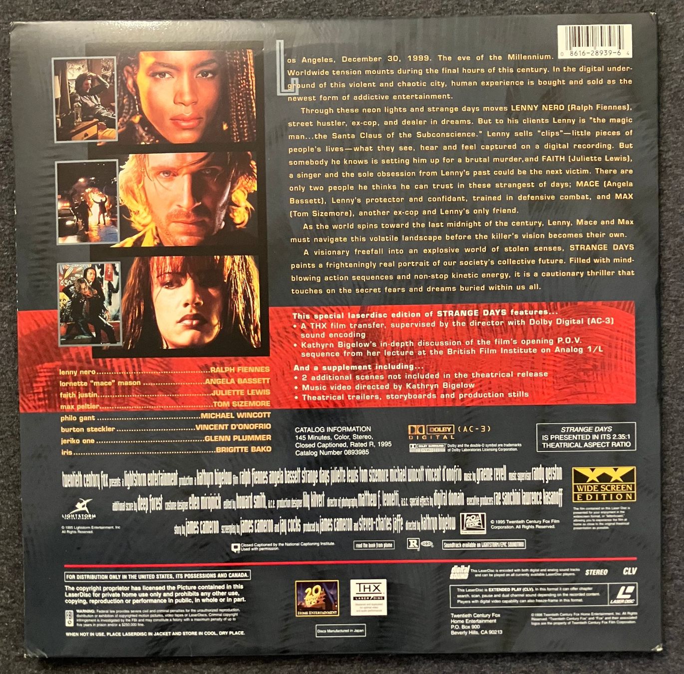 Tutti i DVDs: Laserdisc - "strange days" – Usato da Stans venduto da canberra04 1