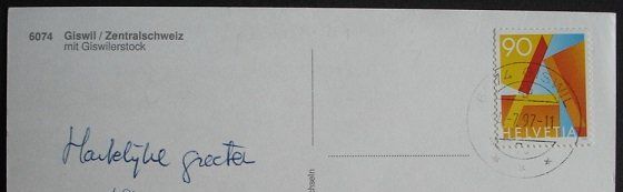 Cartes postales: GISWIL mit Bahn – D'occasion à Jona par philajona 1