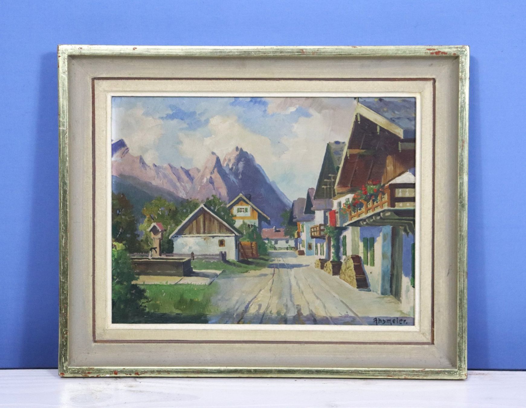 Dipinti: Franz Absmeier, Gemälde "Garmisch+Wettersteingebirge" ? – Usato da Zug venduto da Kunst-Fundgrube 3