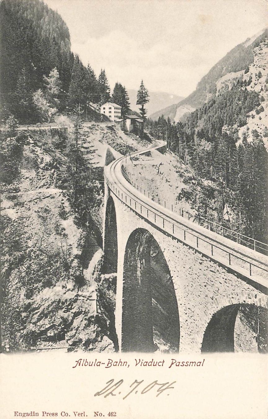 Cartoline postali: Albula Bahn viaduct passmal – Usato da Biasca venduto da Blenio71