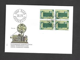 CH FDC Viereblock 1970