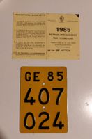 Mofa Nummerschild GE 85 gelb Mofanummer Karte Plaque Mofa