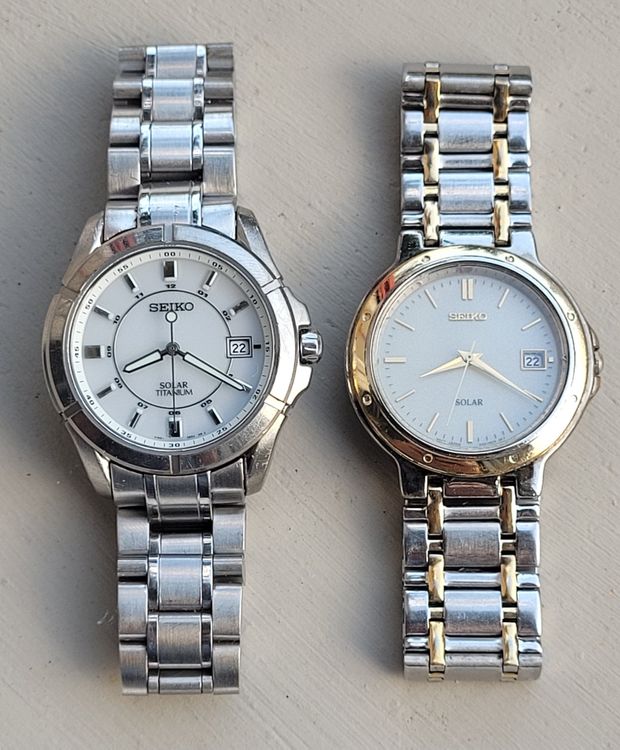 2 SEIKO SOLAR POWERED UHREN TITANIUM + EDELSTAHL 35MM | Kaufen auf Ricardo
