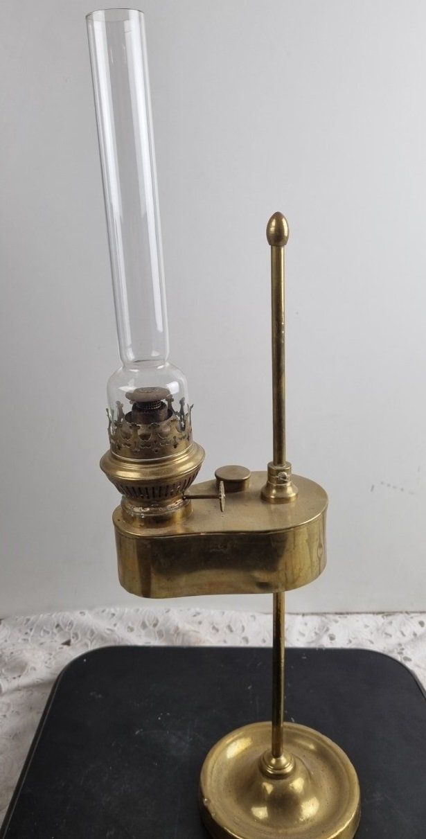 Lampade: Petroleumlampe Laterne Messing höhenverstellbar – Usato da Flums venduto da Flumsantik 4