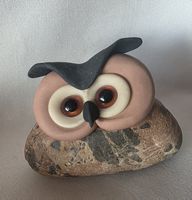 Eule Figur ist ein Naturstein Handgemacht  siehe Foto 