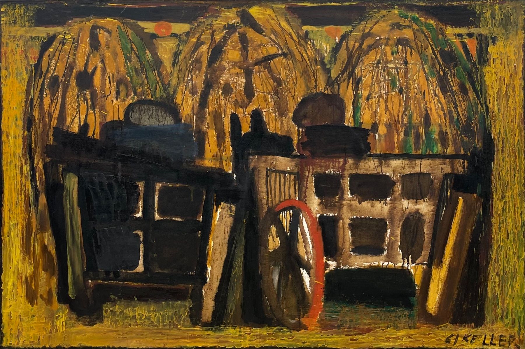 Dipinti: Keller-Venton Edwin (1930-1990) – Usato da Grosshöchstetten venduto da Perle1951 1
