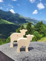 2 schafe, ostern, deko, terasse, garten, figur