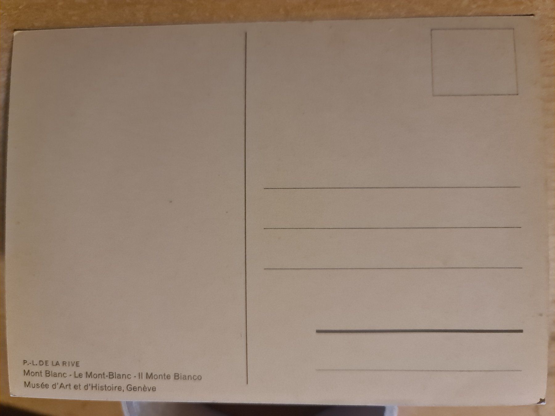 Cartoline postali: Ansichtskarte Mont Blanc P.-L. de la Rive – Nuovo (secondo la descrizione) da Dintikon venduto da Vexi 1