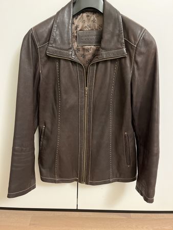 Np 360: Wunderschöne braune lederjacke, wie neu 38