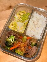Lunchbox aus Glas mit 3 Fächern
