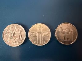 5 Franken, Gedenkmünzen, 1948, 1963, 1974