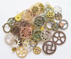 Gears Deko Zahnräder Zink mehrfarbig