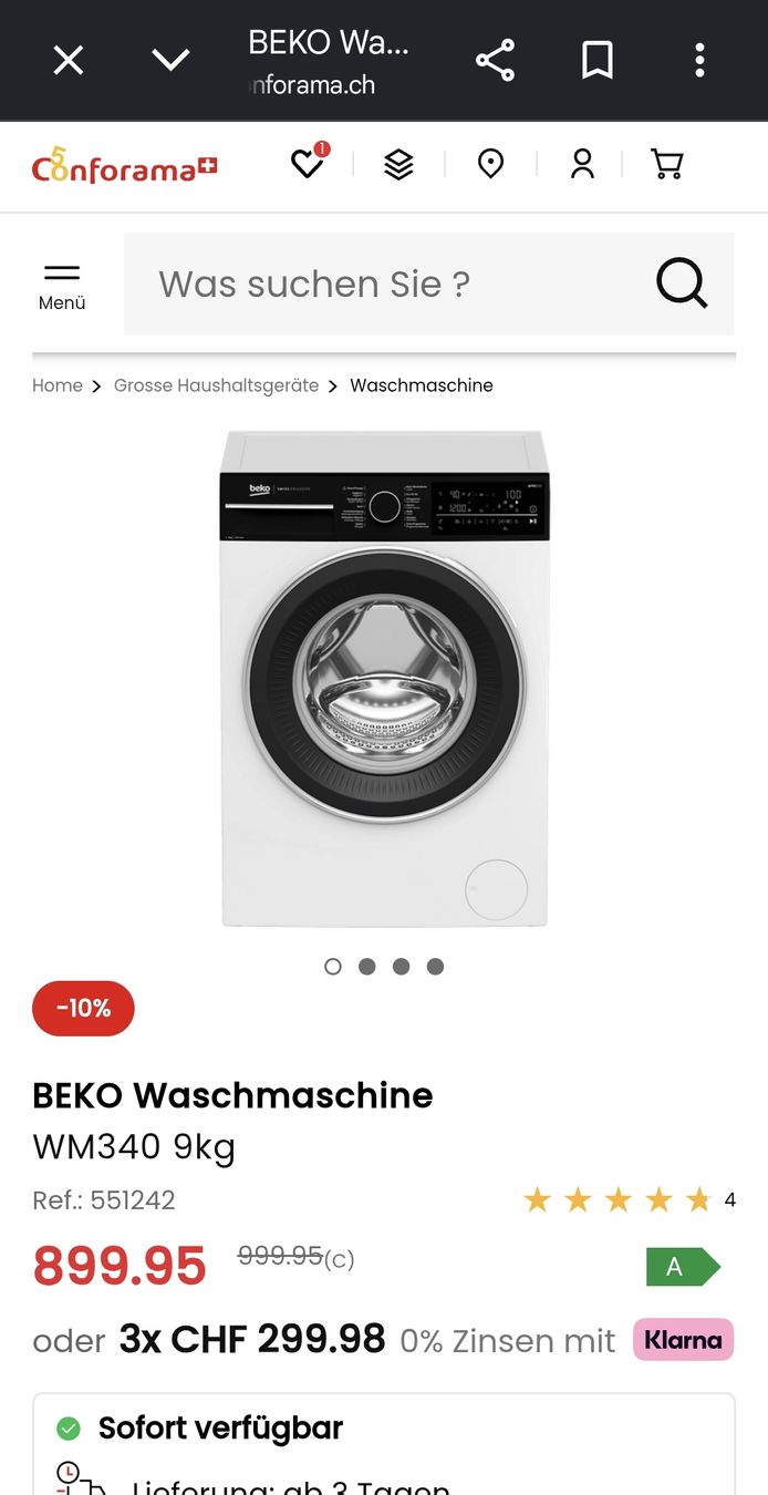Beko Lavatrici: Beko Waschmasiche Pro 550 – Difettoso da Lützelflüh-Goldb venduto da Rampenverkauf_72_ 1