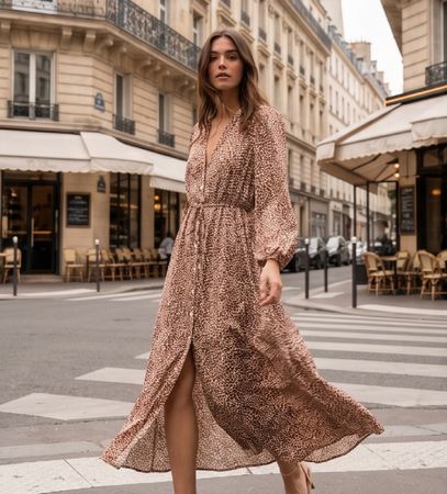 Tramontana robe longue terracota - neuve - taille 38