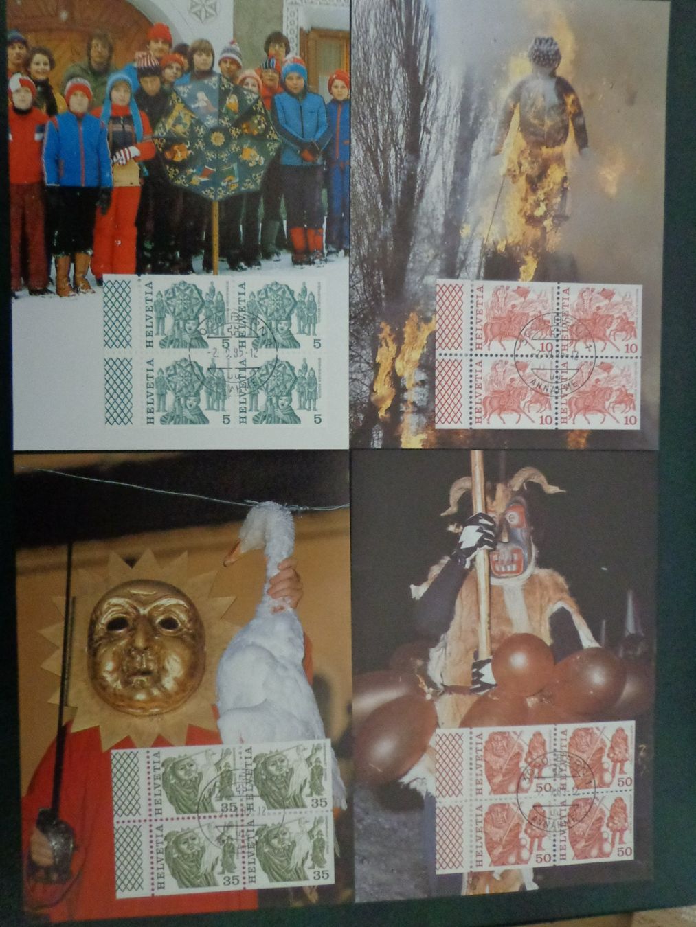 Tutti i francobolli: Satz 4 Maximumkarten 1985 Heftchenblatt BLOCK DAUERMARKEN – Nuovo (secondo la descrizione) da Le Locle venduto da aou_rf8w