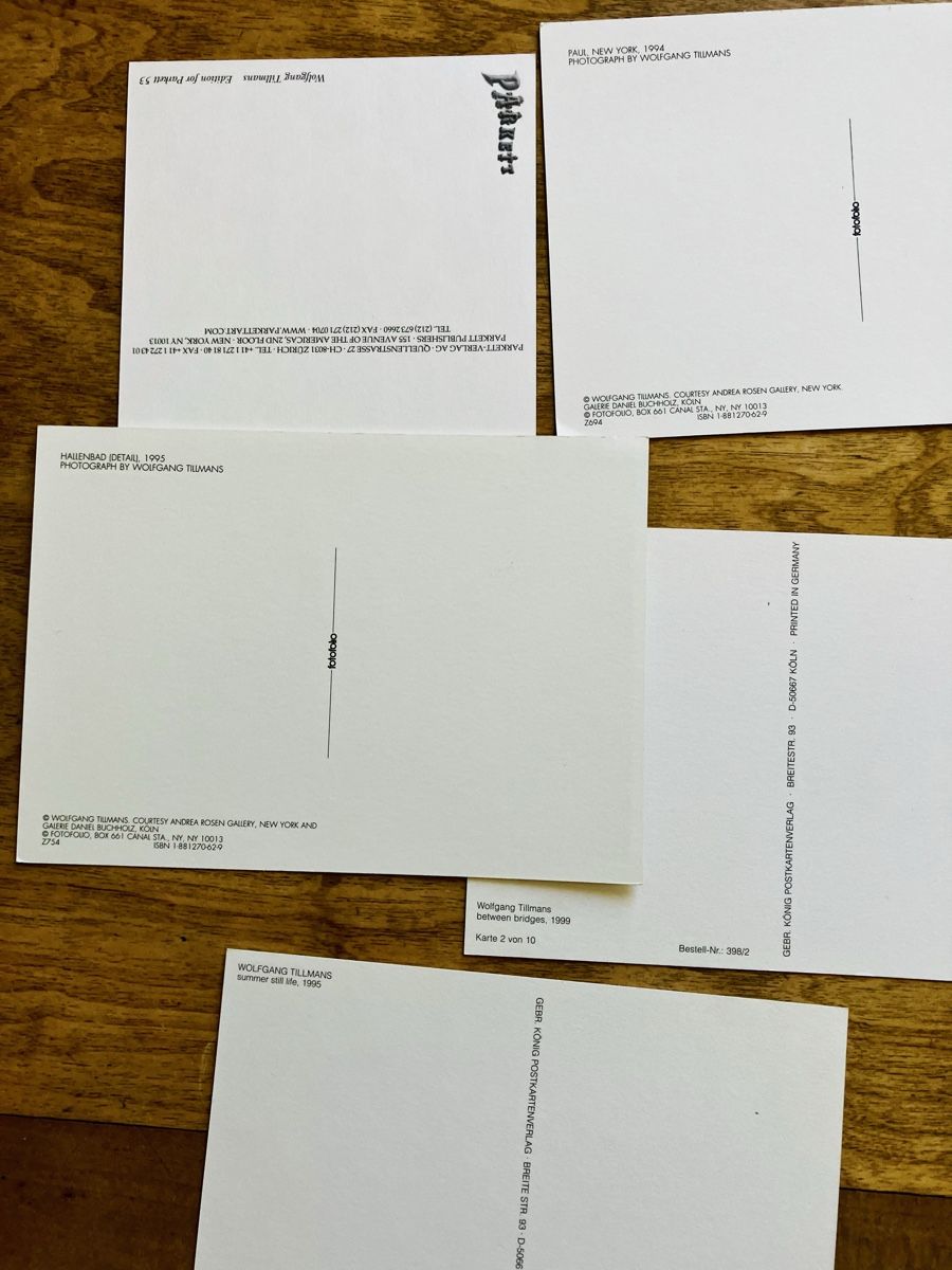 Cartoline postali: 5xAK: Wolfgang Tillmans – Nuovo (secondo la descrizione) da Buchs AG venduto da Allerleis 1