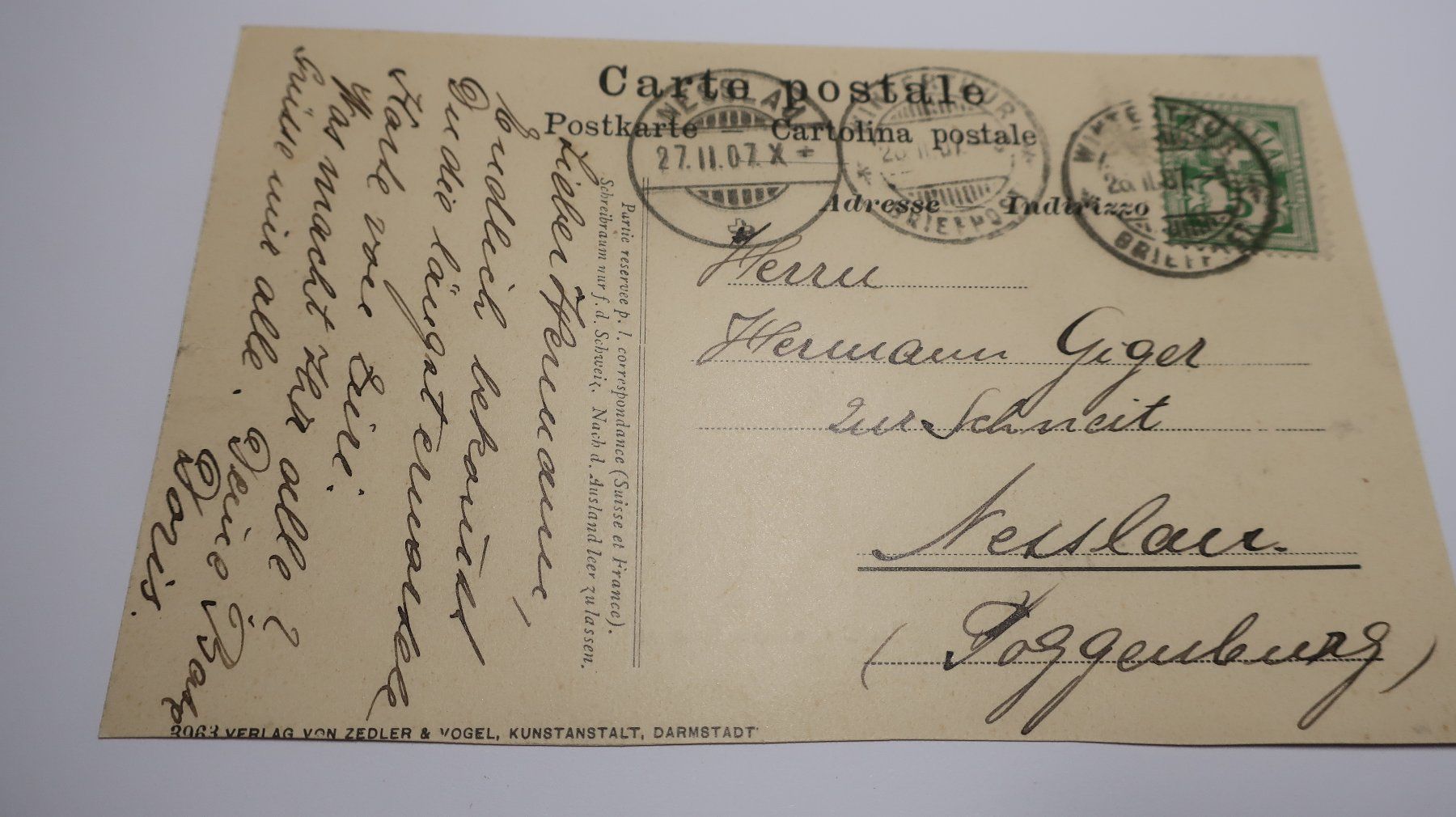 Cartoline postali: Zürich Stadthausquai  1907 – Usato da Cormoret venduto da Pascalll2001 5