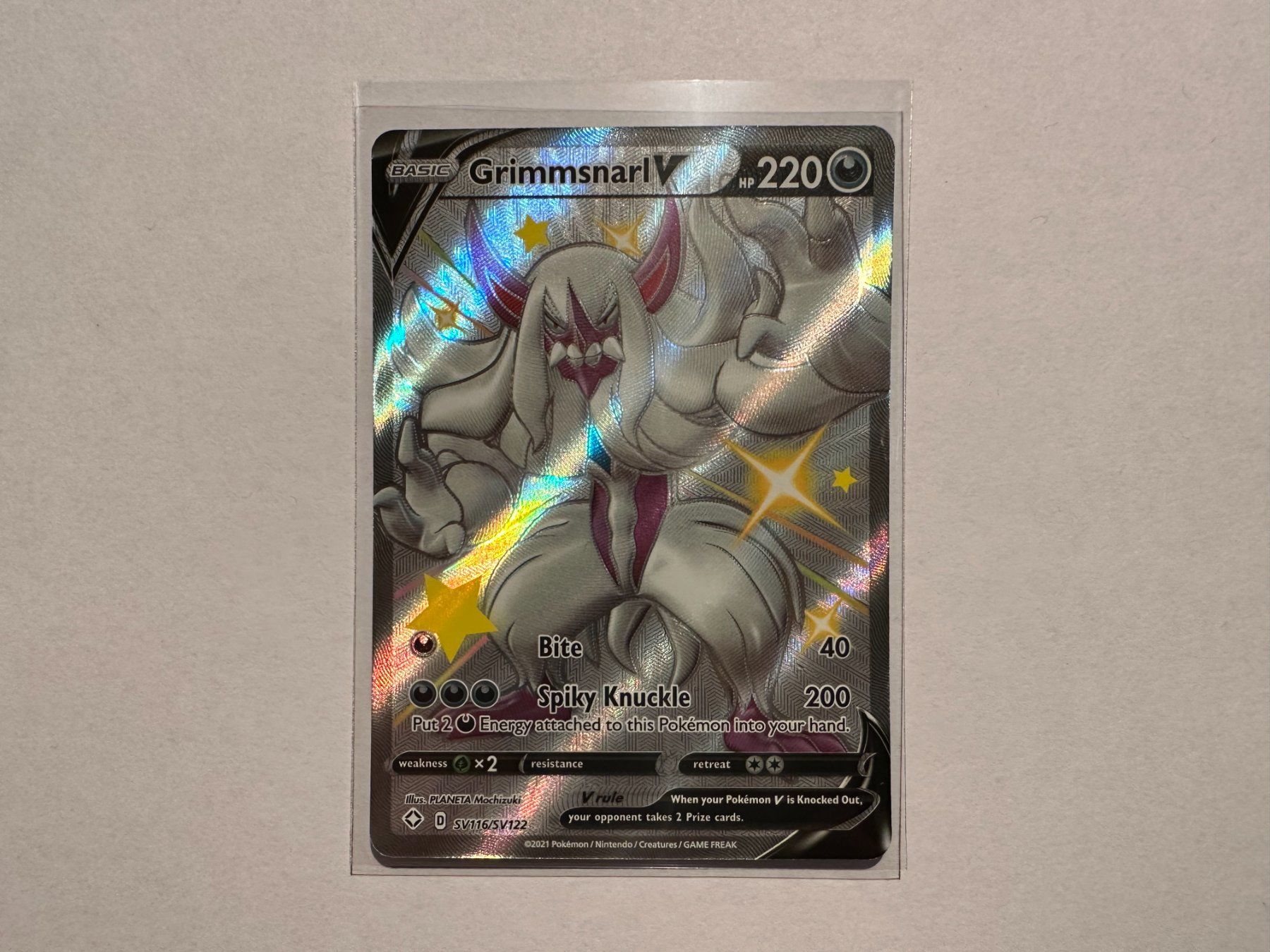 Pokémon Carte collezionabili: Grimmsnarl V Shiny Shining Fates EN – Usato da Hagendorn venduto da Pokecollectorch