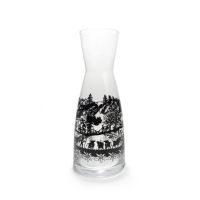 Glaskaraffe 1L Swiss Tradition Scherenschnitt Muster