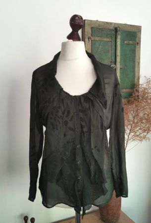 Transit zarte taillierte Seidenbluse Gr. M