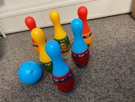 Bowling Spiel Paw Patrol Kugel und 6 Kegel gut erhalten
