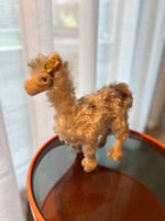 50er seltenes Steiff Lama 1328,00 mit Knopf und Fahne