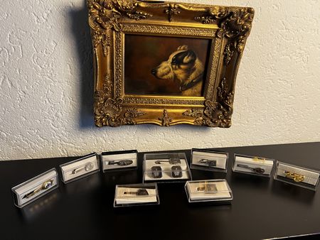 Vintage Set Krawattennadeln & Manschettenknöpfe