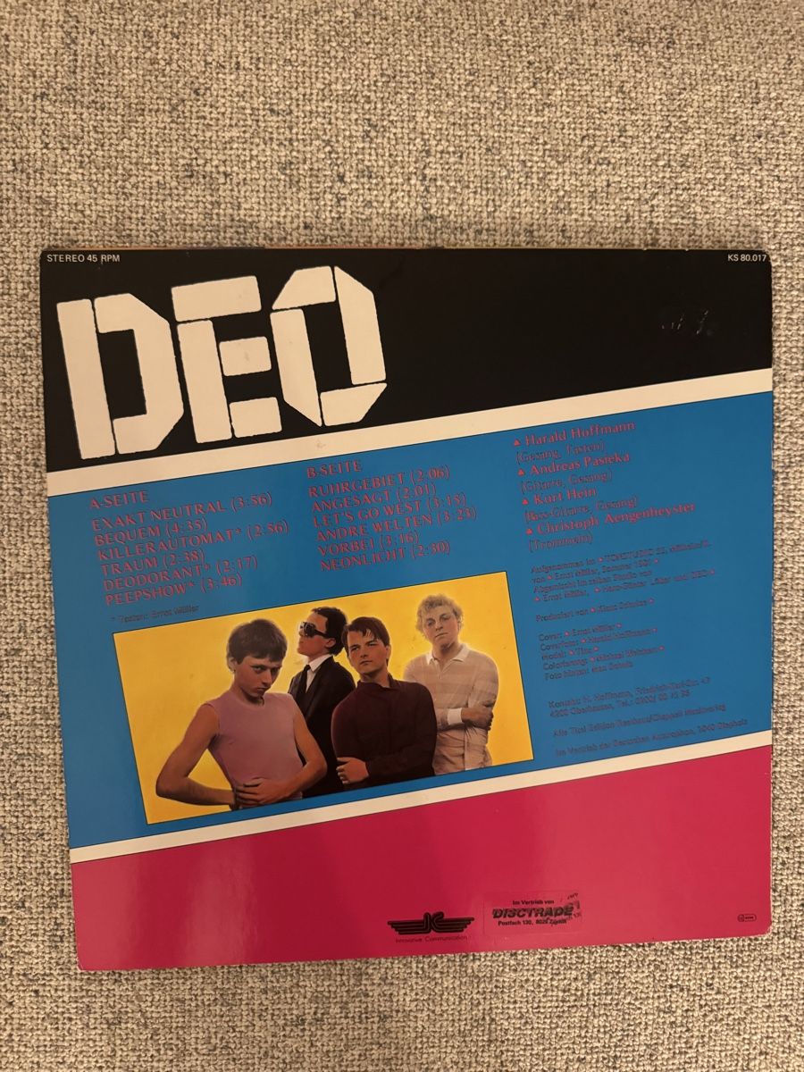 Dischi in vinile: Deo - Deo - LP - 80s New Wave/Punk – Usato da Rorbas venduto da BlackstarRecords 1