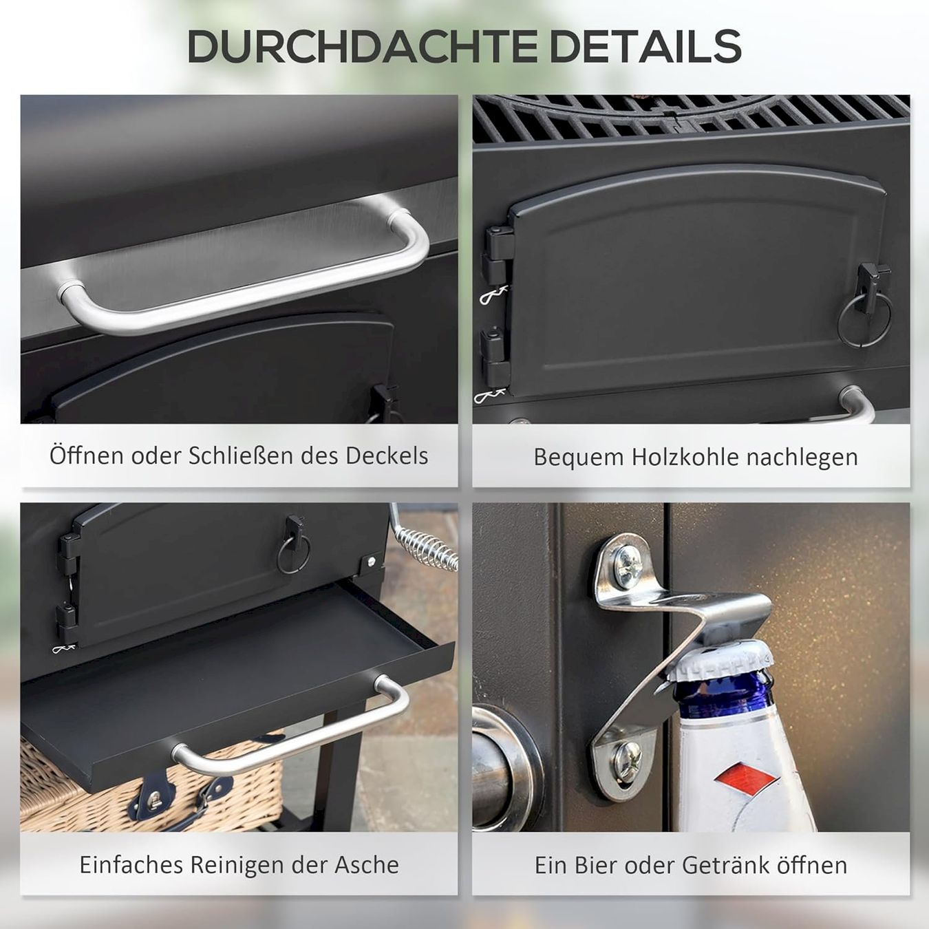 Griglie: Holzkohlegrill BBQ-Grill Smoker – Nuovo e nell'imballaggio originale da Bottighofen venduto da zaap 7