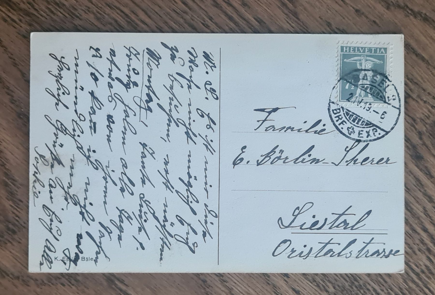 Cartoline postali: Ansichtskarte Nutze die Zeit 1913 – Usato da Ebikon venduto da Donar50 2