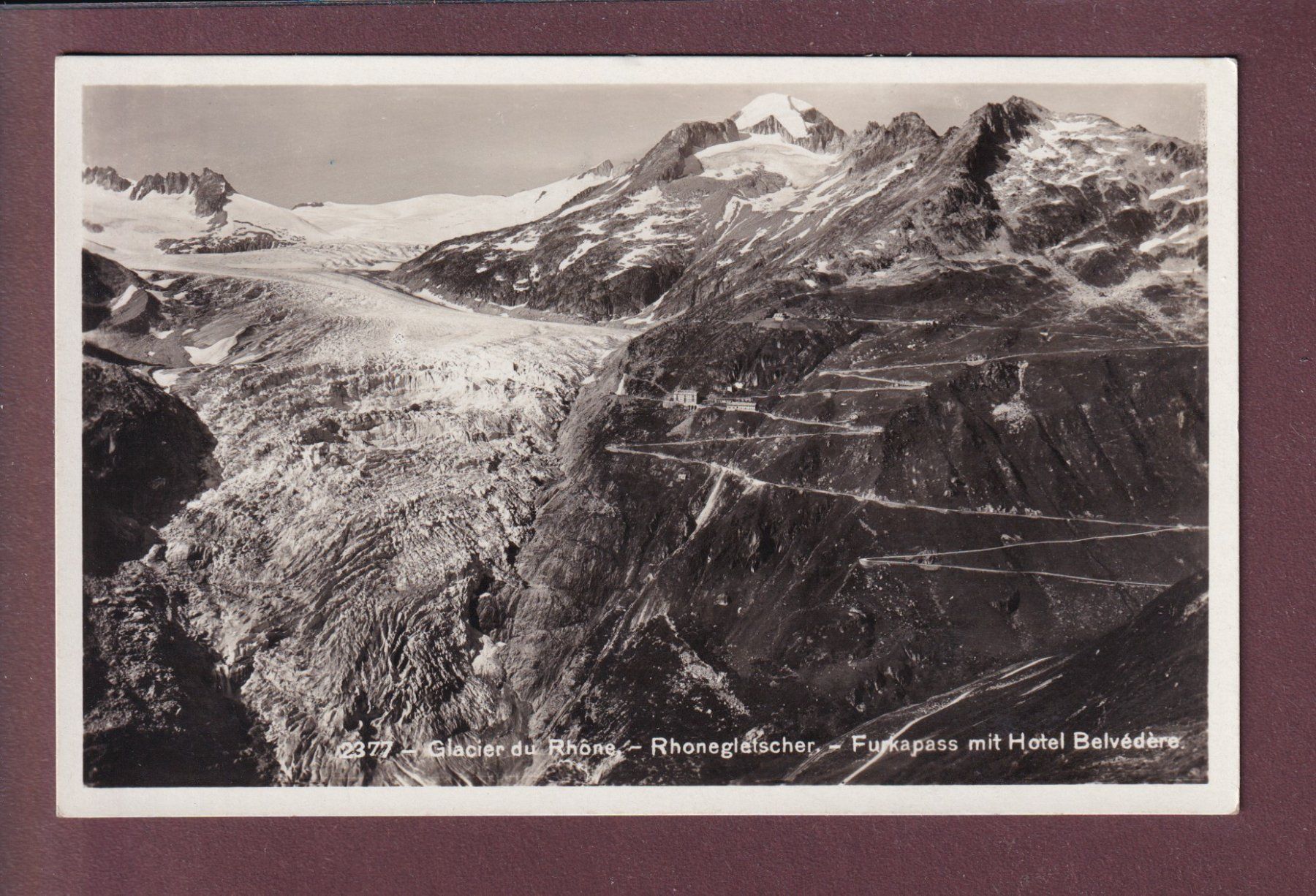 Cartoline postali: GLACIER DU RHÔNE / RHONEGLETSCHER – Usato da Pully venduto da nicecards