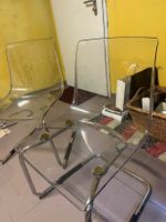 2 Ikea TOBIAS Stühle, transparent/verchromt