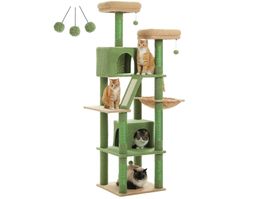 Kratzbaum Kletterbaum Katzenbaum 180cm Katzenhaus Kaktus
