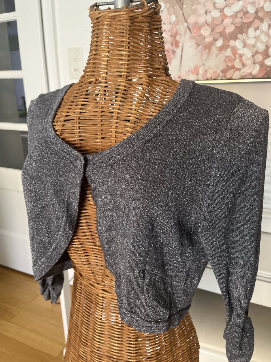 Boléros: Bolero mit Glitzerfaden, grau, Vila, S  – D'occasion à Solothurn par Bobesch08 1
