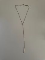 Minimalistische Silber Kette mit Stab-Anhänger