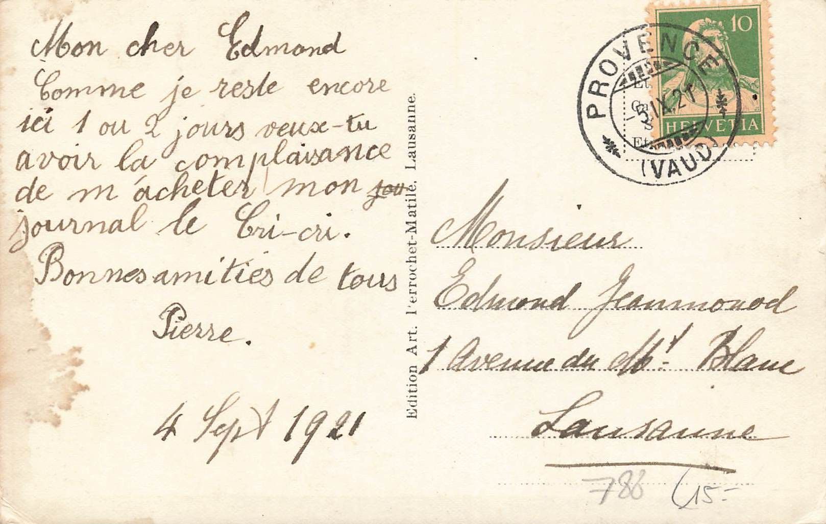 Ansichtskarten: Provence église – Gebraucht aus Biasca von Blenio71 1