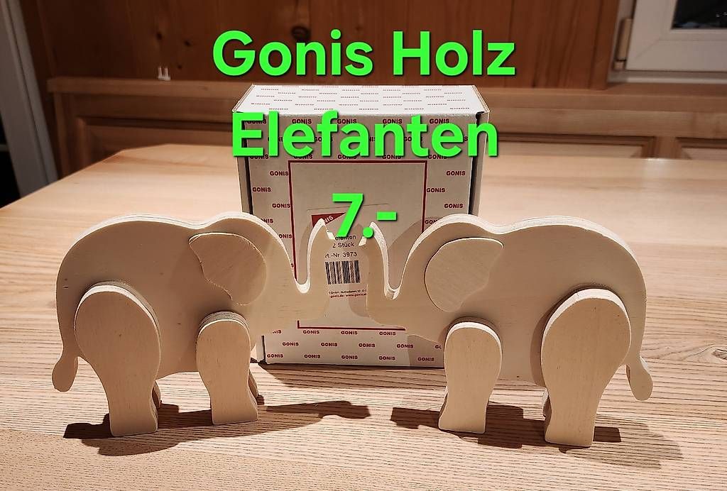 Articoli in legno: Gonis Holz Elefanten – Usato da Wildhaus venduto da Churfirstenfraueli