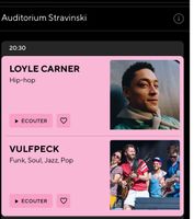 Montreux Vulfpeck 1 Ticket Sitzplatz 1. Reihe Balkon links