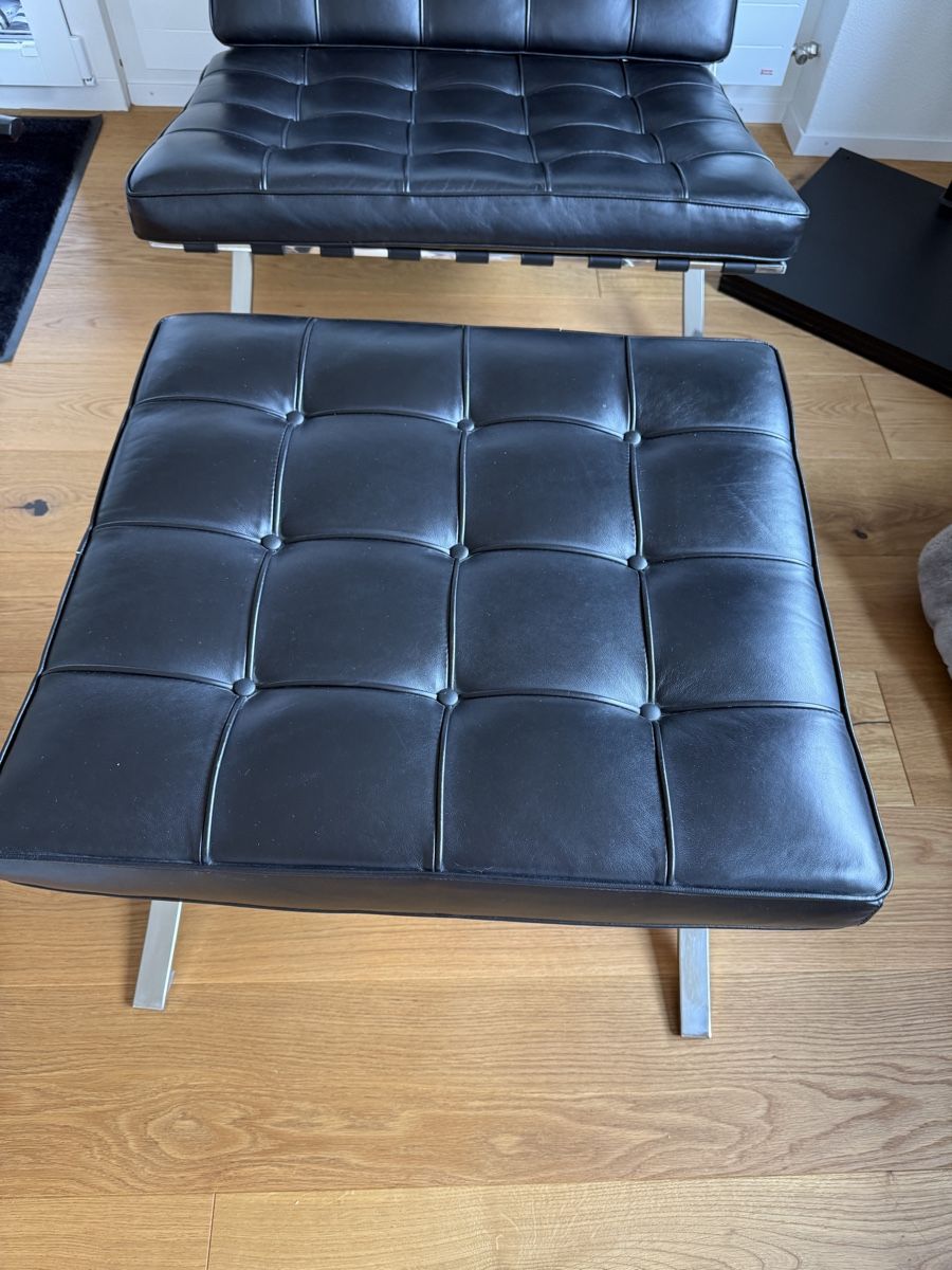 Poltrone: Sessel mit Hocker aus Leder – Usato da Euthal venduto da Rahel213 3