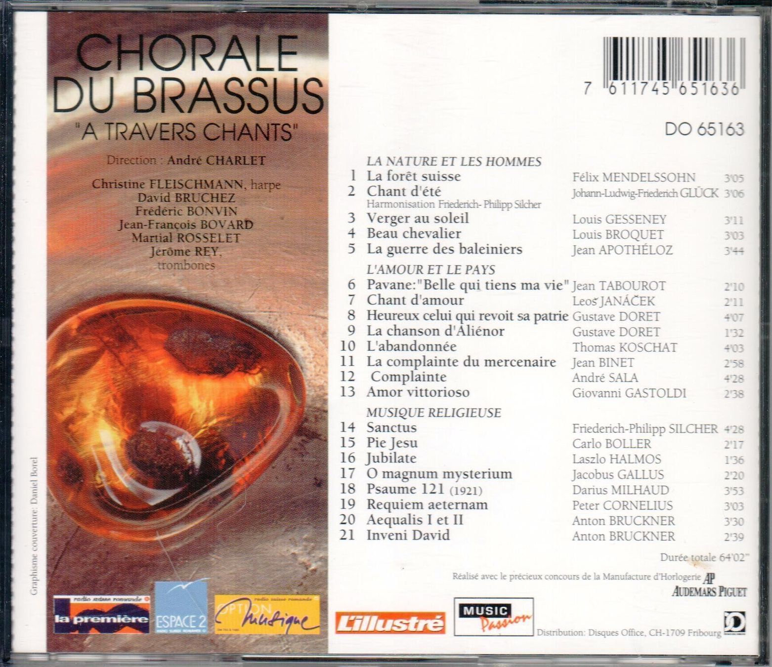CD: CHORALE DU BRASSUS - André Charlet – Usato da St-Blaise venduto da partita-ch 1