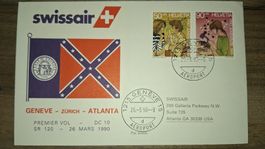 Swissair Geneve - Zürich - Atlanta 26.03.1990