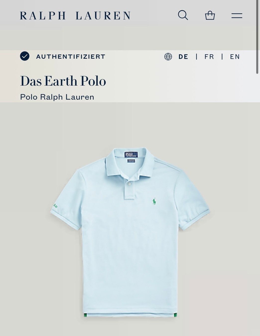 Ralph Lauren Polo-Shirts: Polo Ralph Lauren édition limitée "Earth" – Gebraucht aus Dübendorf von FLA5H