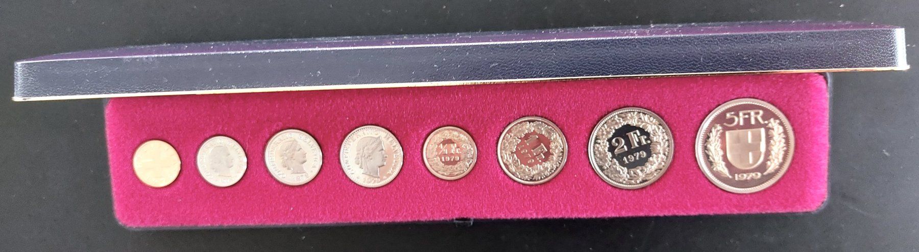 Tutti le monete: CH - Münzsatz 1979 pp – Usato da Arch venduto da moneyswiss 2