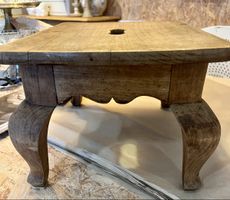Antiker Schemeli / Tritthocker aus Holz, Vintage Look!