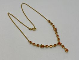 Collier orange 925 Silber /i524